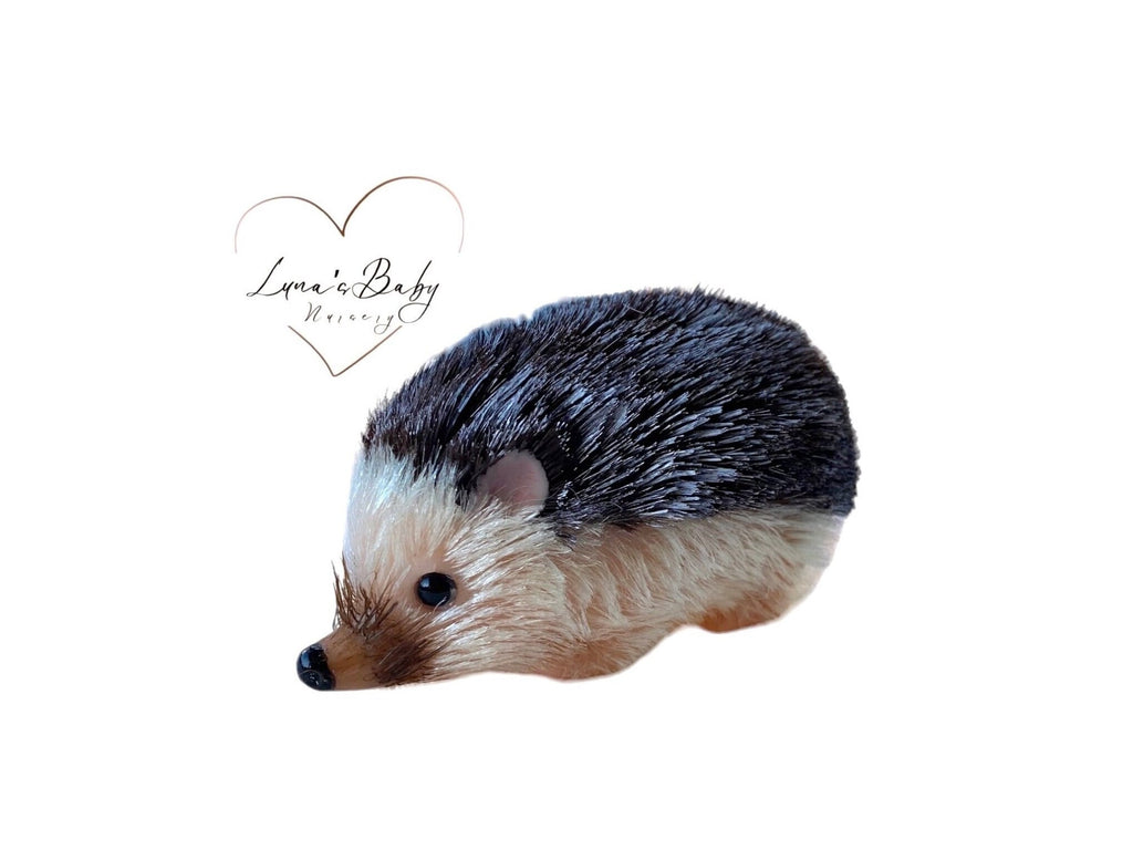 Teacup Silicone Hedgehog Adoption Gift Set, Reborn Darkish Brown Hair Hedgehog