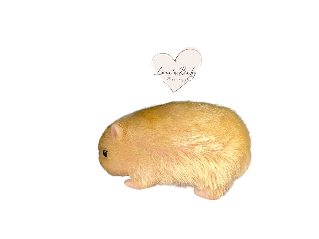 Teacup Silicon Hamster Adoption Gift Set, Silicone Hamster 4", Reborn Golden hair Hamster